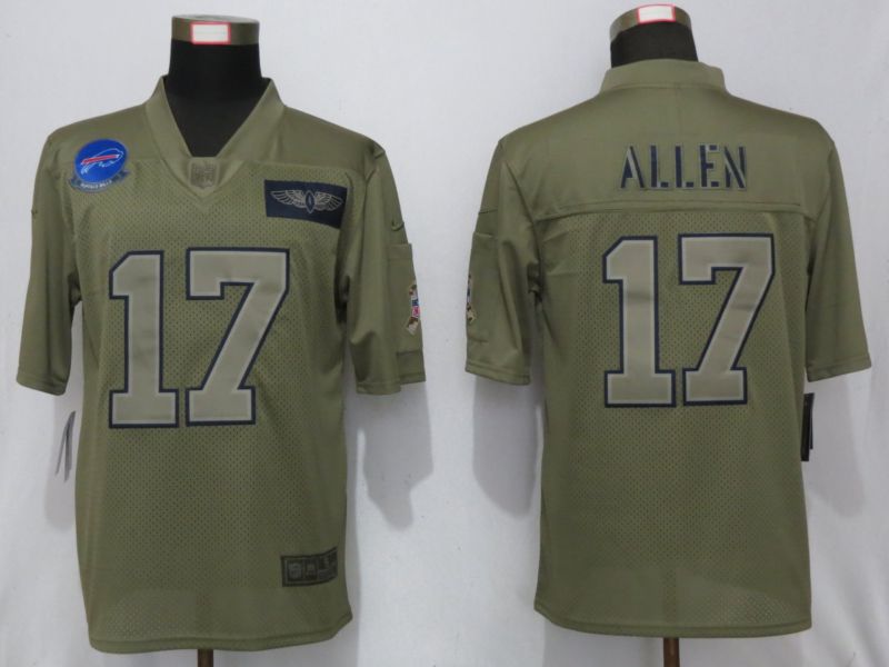 Men Buffalo Bills #17 Allen Nike Camo 2019 Salute to Service Limited NFL Jerseys